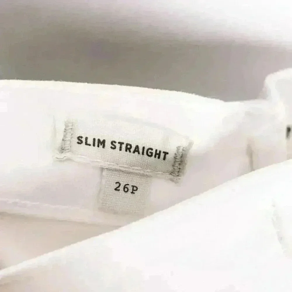 Madewell‎ Petite Stovepipe Jeans Tuxedo Stripe 26P
